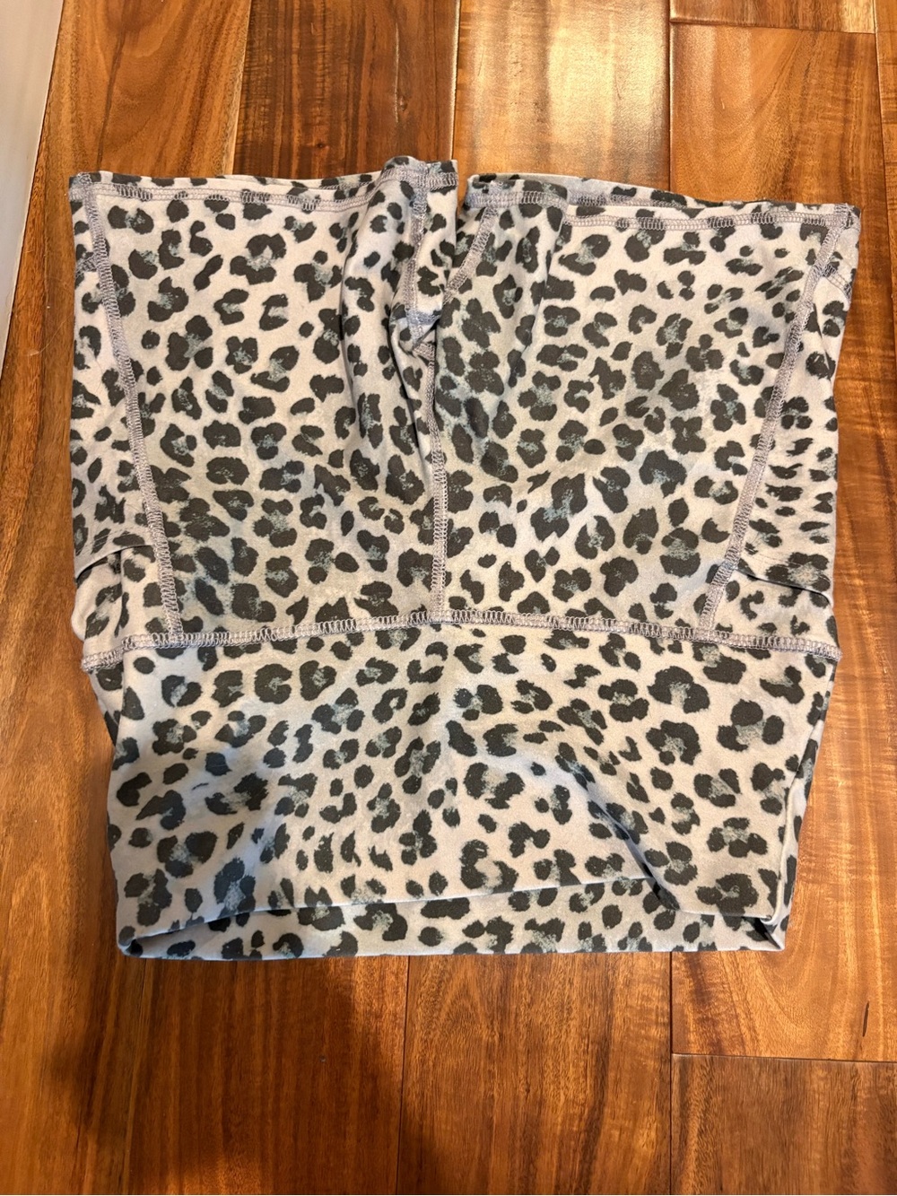 Evolution and Creation Grey and Black Leopard print Athletic Shorts with pockets